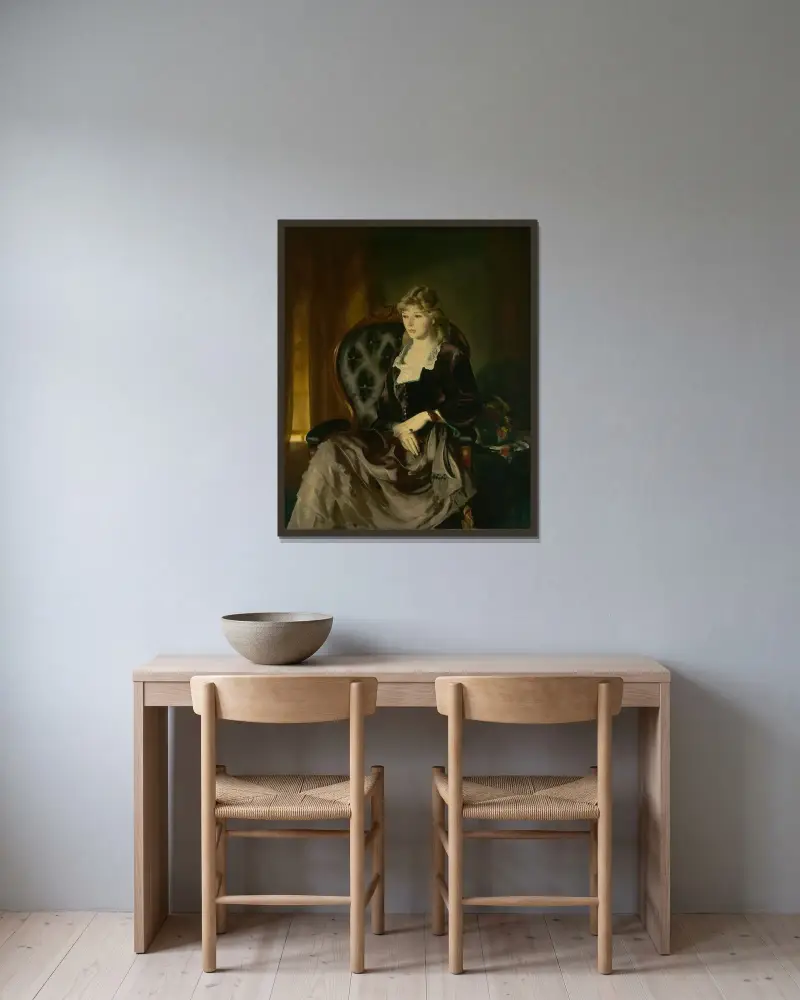 Katherine Rosen av George Wesley Bellows inramad på en vägg