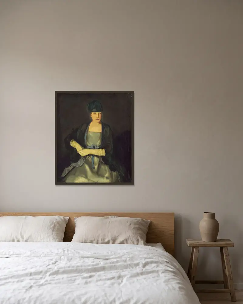 Maud Murray Dale (Mrs. Chester Dale) von George Wesley Bellows gerahmt an einer Wand
