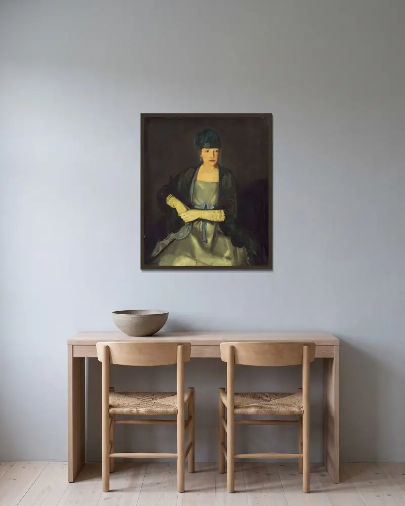 Maud Murray Dale (Mrs. Chester Dale) von George Wesley Bellows gerahmt an einer Wand