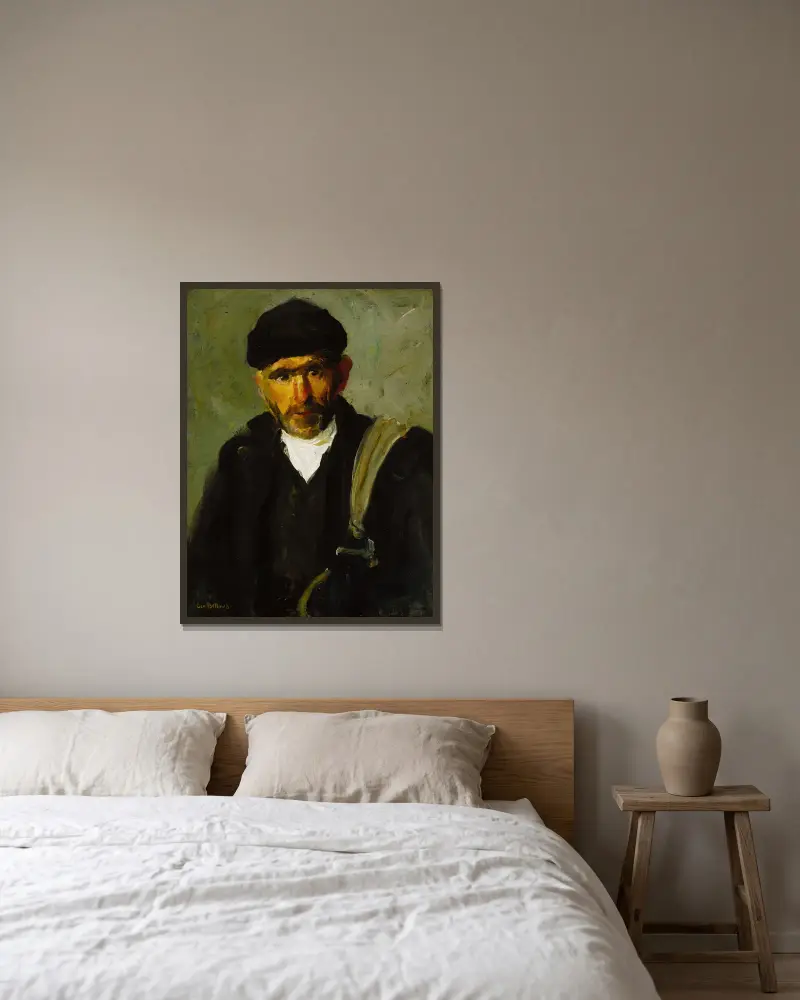 Alter Fischer von George Wesley Bellows gerahmt an einer Wand