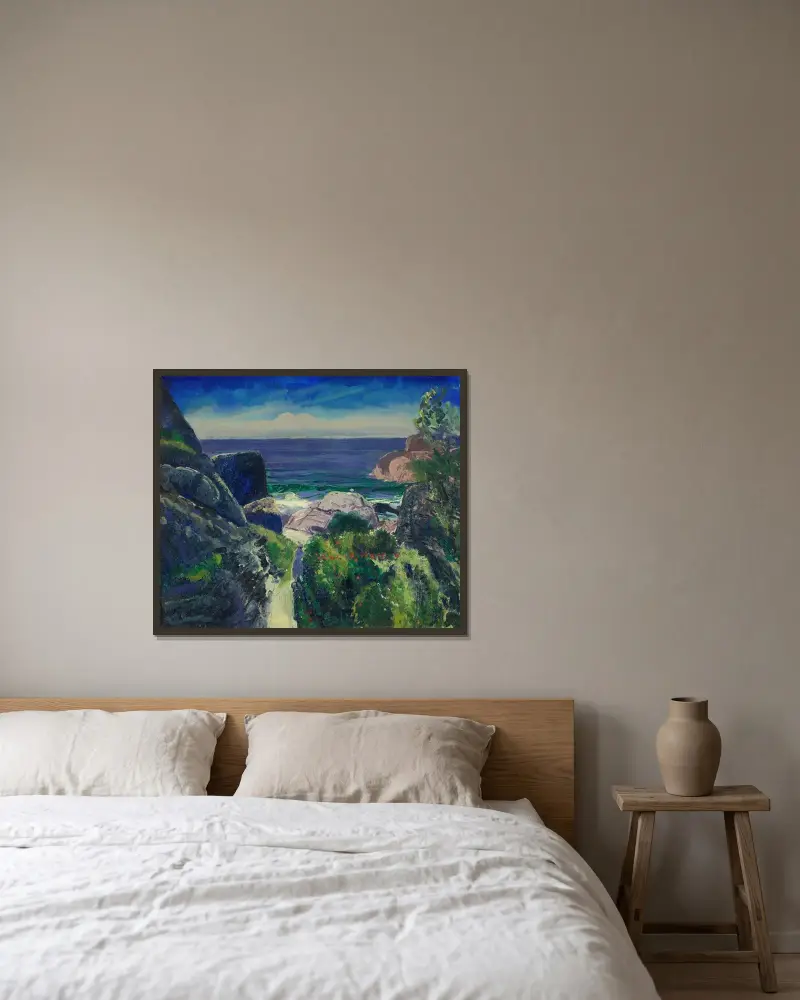 Paradise Point av George Wesley Bellows inramad på en vägg
