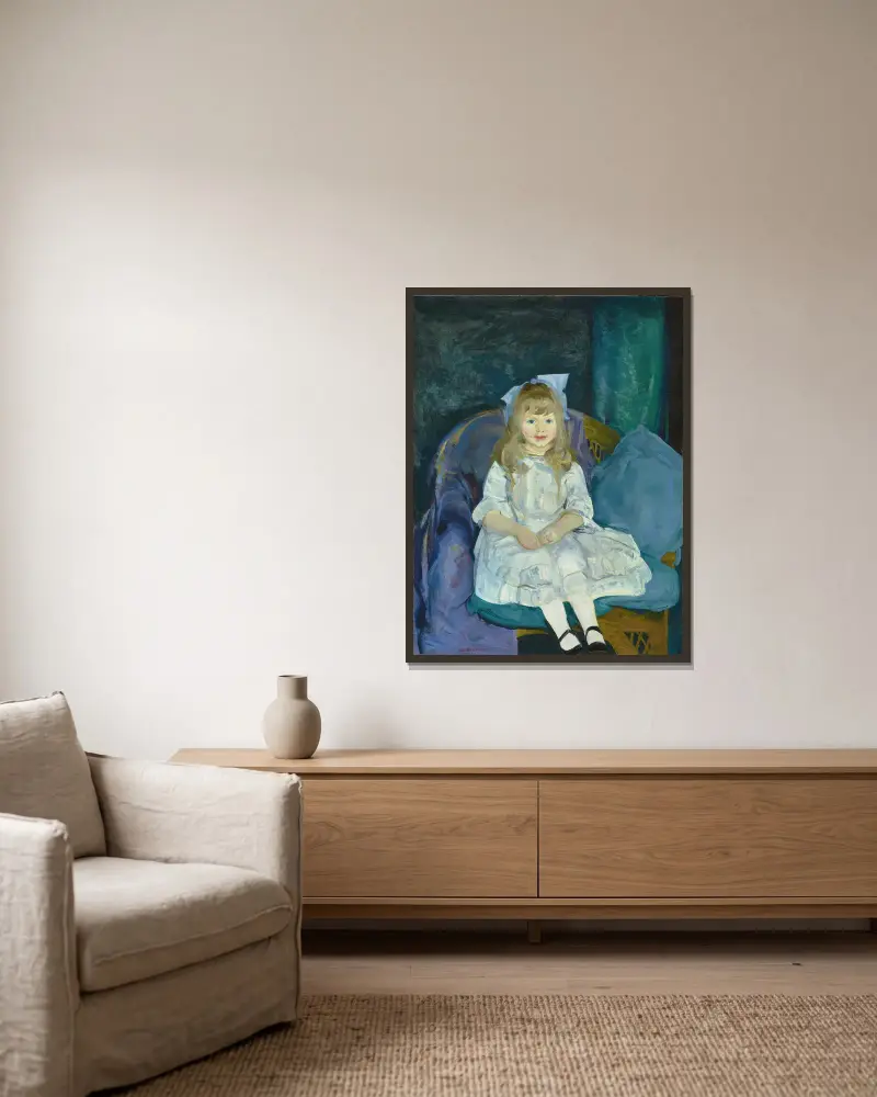 Portrait of Anne av George Wesley Bellows inramad på en vägg