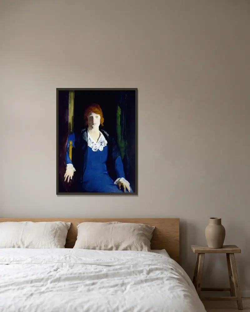 Porträt von Florence Pierce von George Wesley Bellows gerahmt an einer Wand
