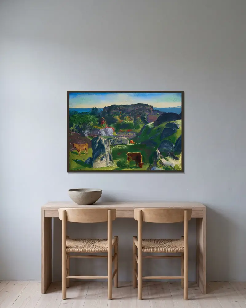 Farma Rock Ridge, George Wesley Bellows v rámu na stěně