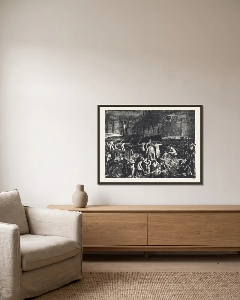 Splinter Beach von George Wesley Bellows gerahmt an einer Wand