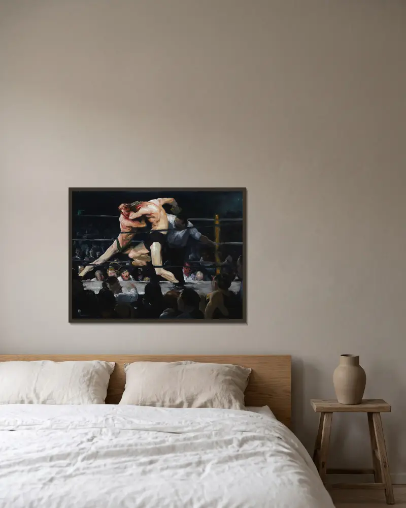Stag at Sharkey’s von George Wesley Bellows gerahmt an einer Wand