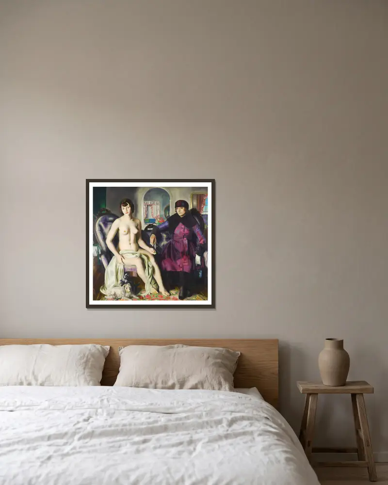 Zwei Frauen von George Wesley Bellows gerahmt an einer Wand