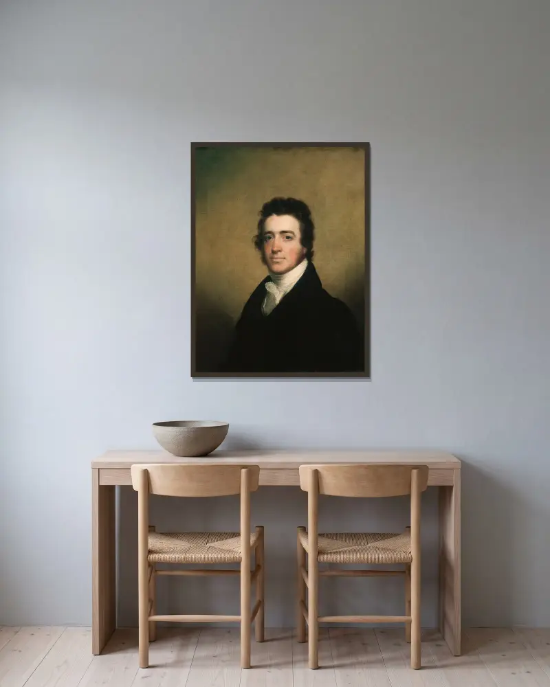 Augustus Washington Clason von John Wesley Jarvis gerahmt an einer Wand