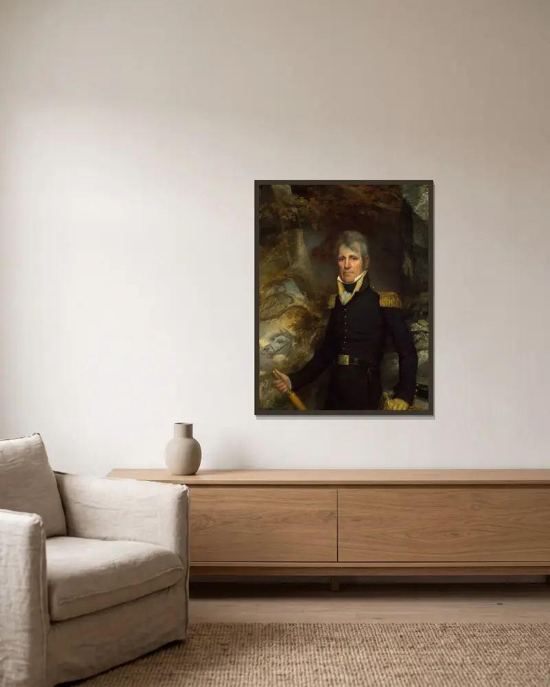 Generał Andrew Jackson, John Wesley Jarvis w ramie na ścianie