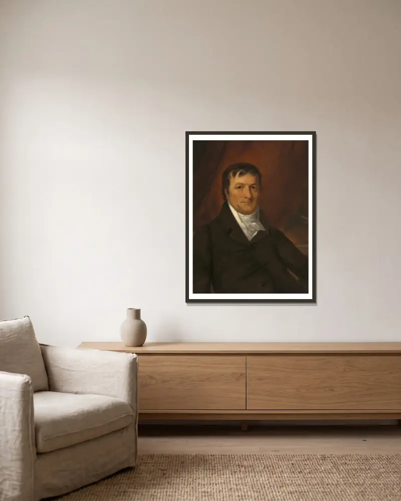 John Jacob Astor von John Wesley Jarvis gerahmt an einer Wand