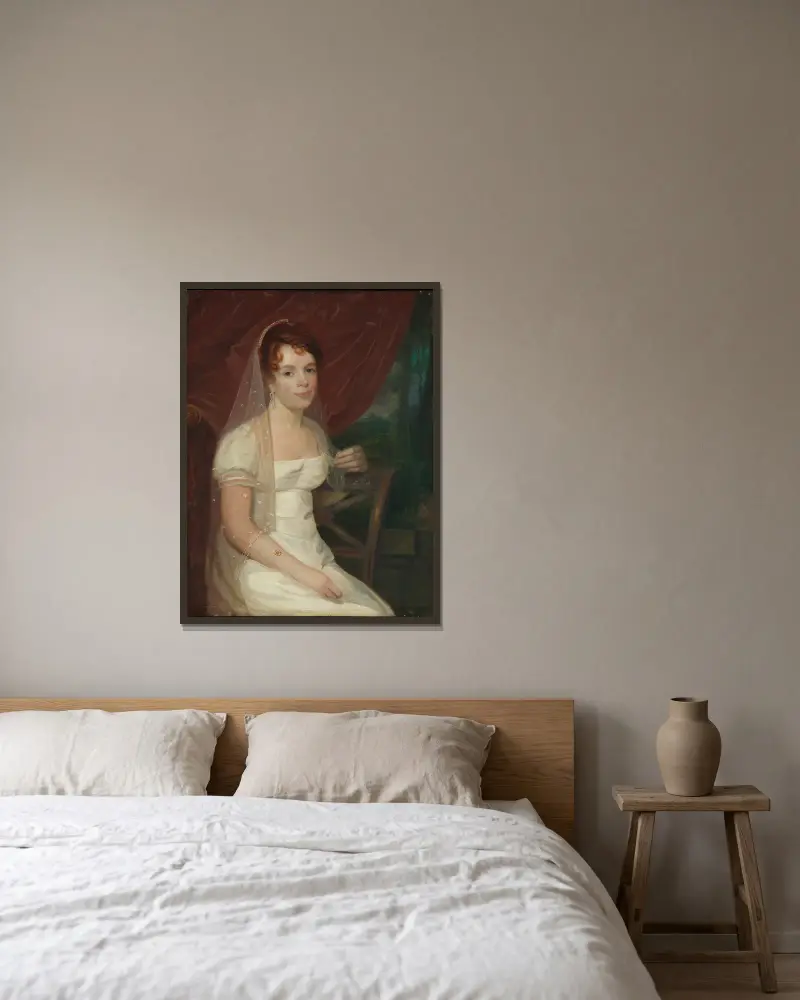 Mrs. Robert Dickey (Anne Brown) von John Wesley Jarvis gerahmt an einer Wand