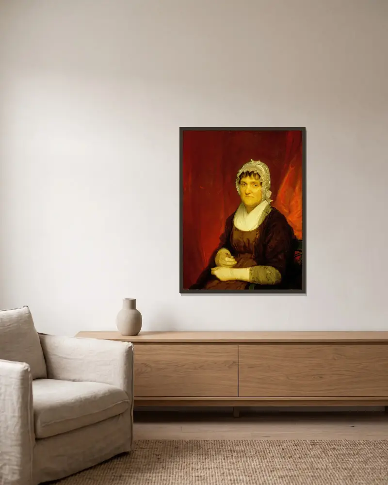 Porträt von Rachel Van der Beek von John Wesley Jarvis gerahmt an einer Wand