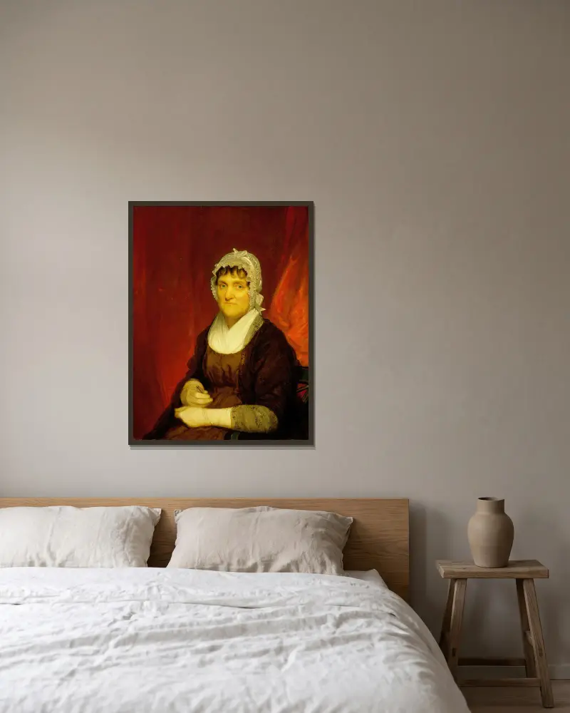 Porträt von Rachel Van der Beek von John Wesley Jarvis gerahmt an einer Wand