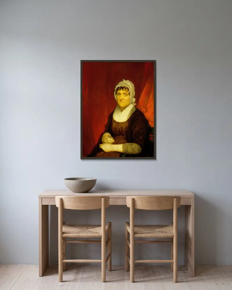 Porträt von Rachel Van der Beek von John Wesley Jarvis gerahmt an einer Wand