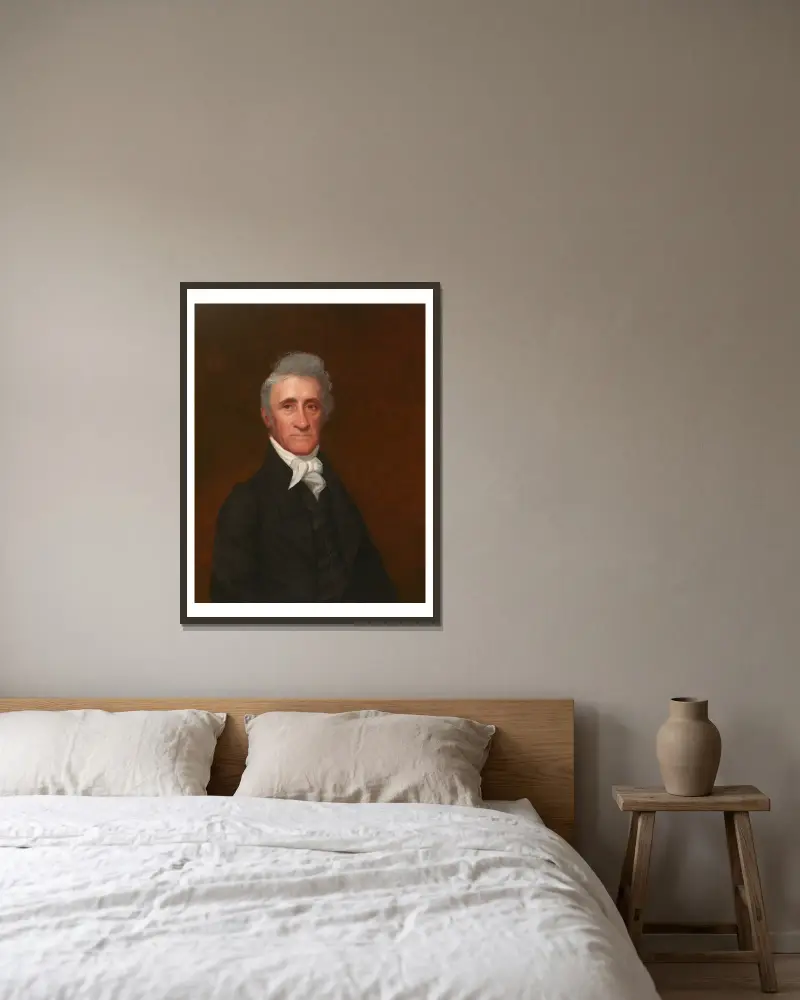 Stephen Van Rensselaer III av John Wesley Jarvis inramad på en vägg