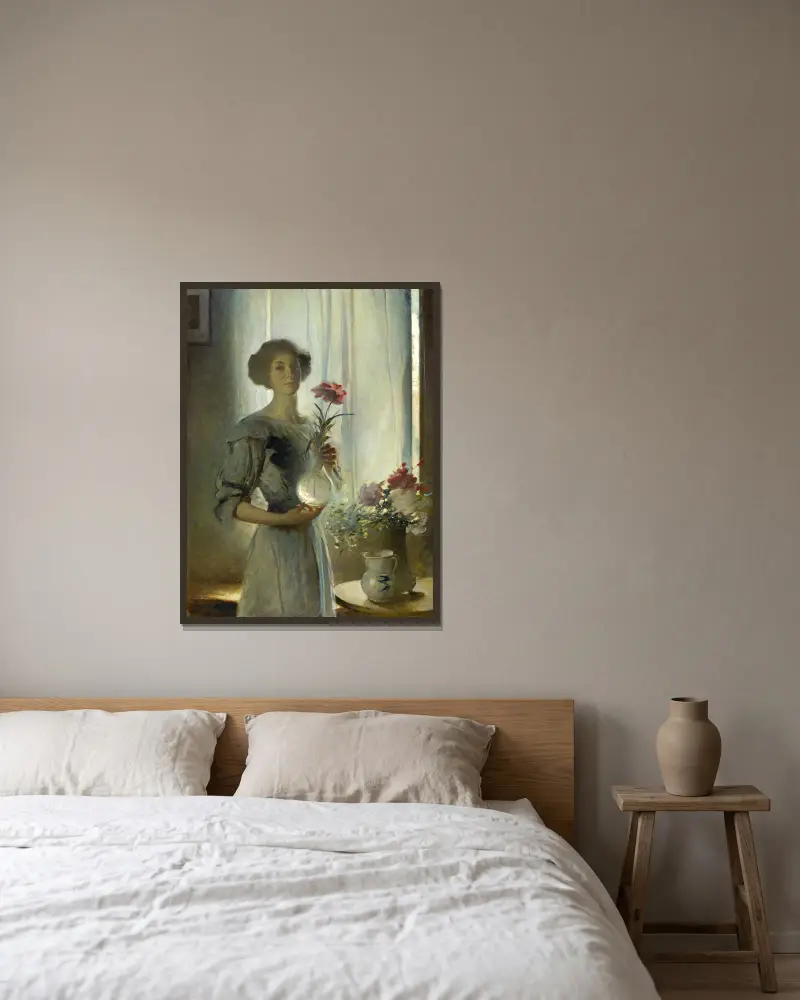 Juni von John White Alexander gerahmt an einer Wand
