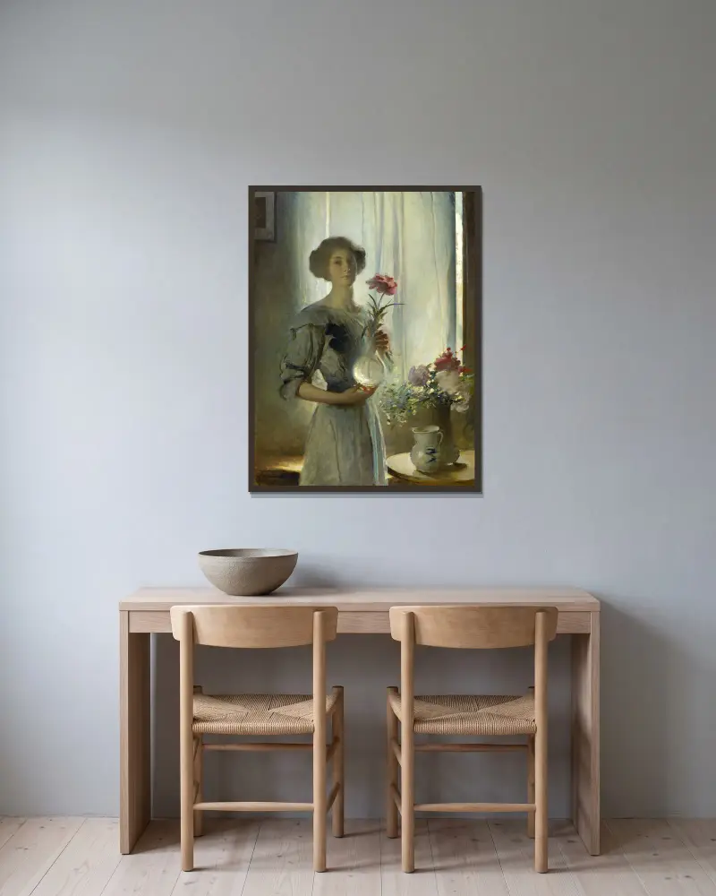 Juni von John White Alexander gerahmt an einer Wand