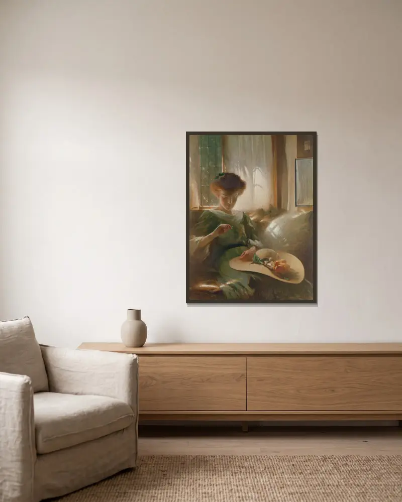 Der Ring von John White Alexander gerahmt an einer Wand