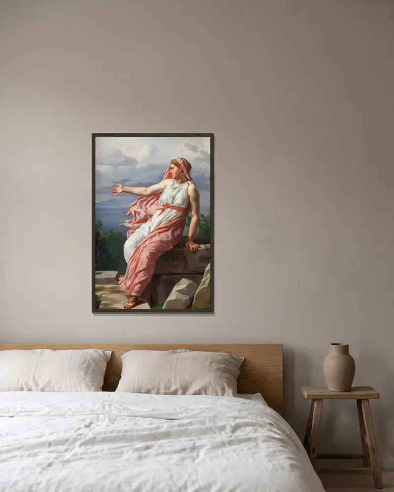 Alcyone’s Farewell to her Husband. From Ovid’s Metamorphoses, Song XI av Christoffer Wilhelm Eckersberg inramad på en vägg