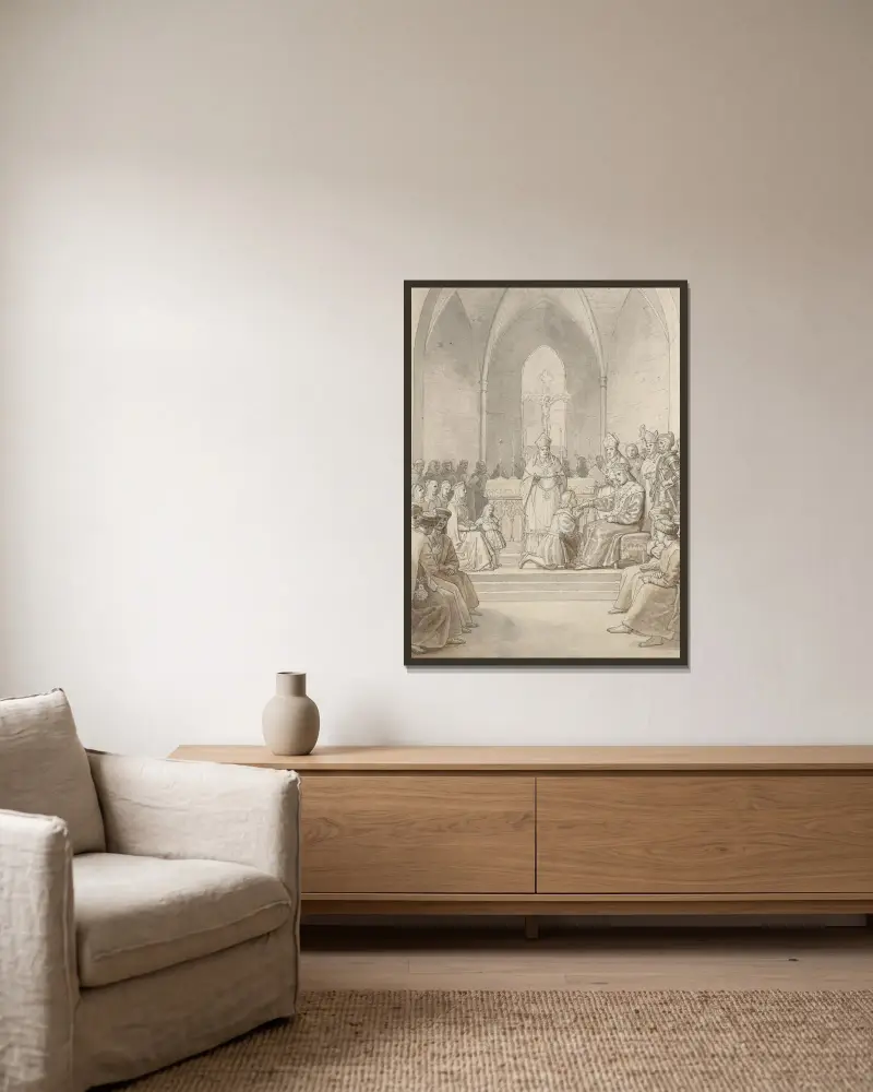 Die Stiftung des Elefantenordens, 1840 – Nr. 2 von Christoffer Wilhelm Eckersberg gerahmt an einer Wand