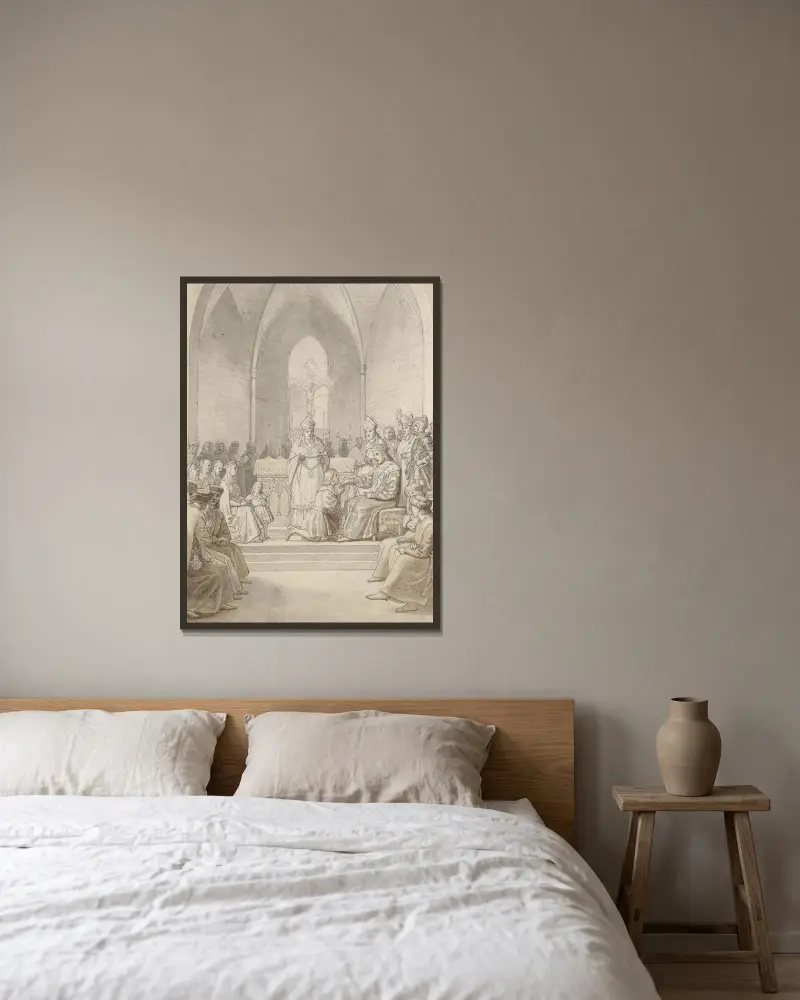 Die Stiftung des Elefantenordens, 1840 – Nr. 2 von Christoffer Wilhelm Eckersberg gerahmt an einer Wand