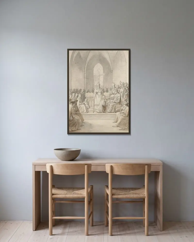 Die Stiftung des Elefantenordens, 1840 – Nr. 2 von Christoffer Wilhelm Eckersberg gerahmt an einer Wand