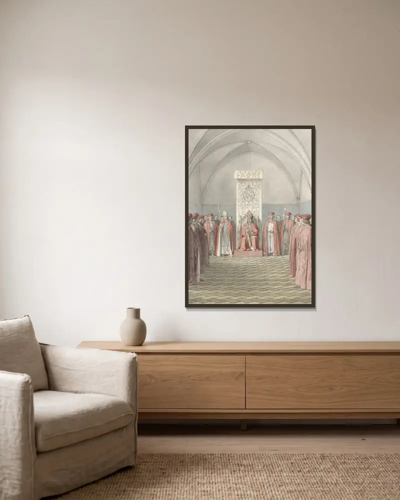Založení Řádu slona, Christoffer Wilhelm Eckersberg v rámu na stěně