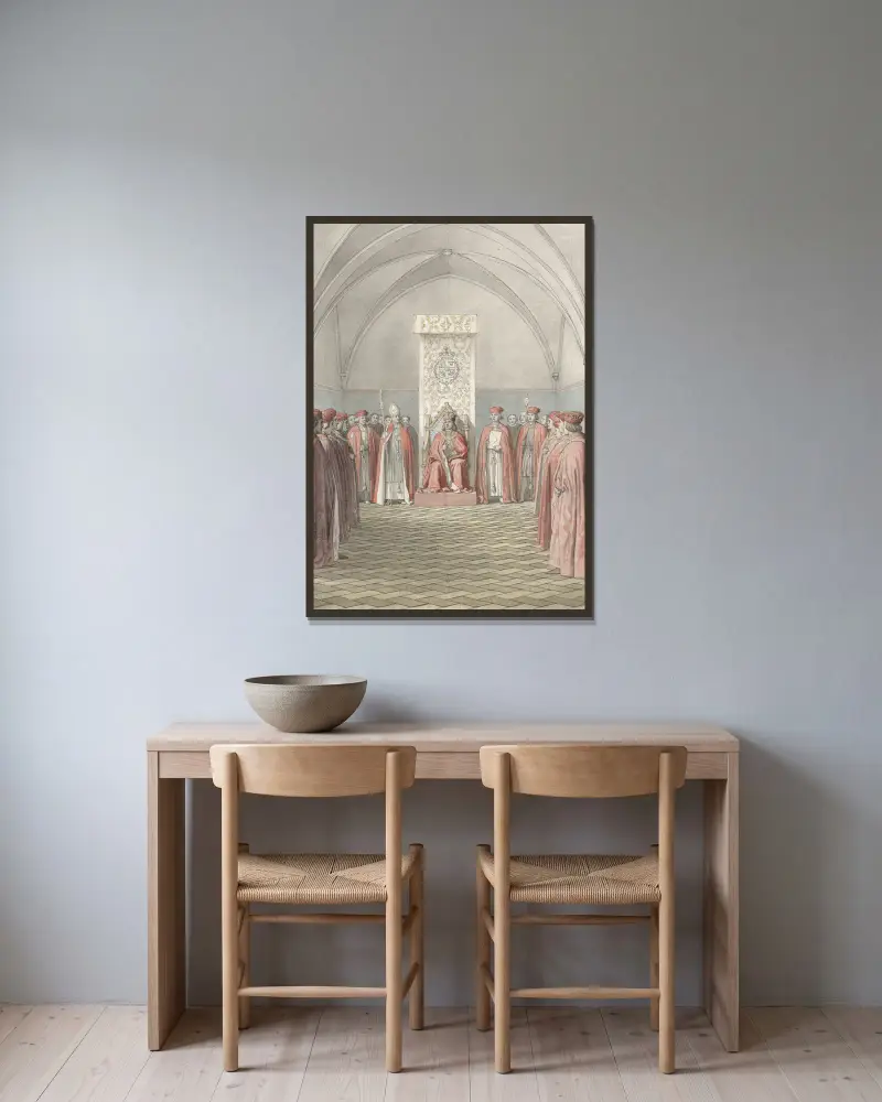 Založení Řádu slona, Christoffer Wilhelm Eckersberg v rámu na stěně