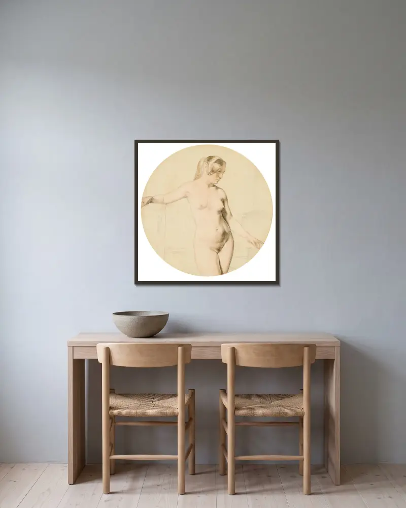 Florentine von Christoffer Wilhelm Eckersberg gerahmt an einer Wand