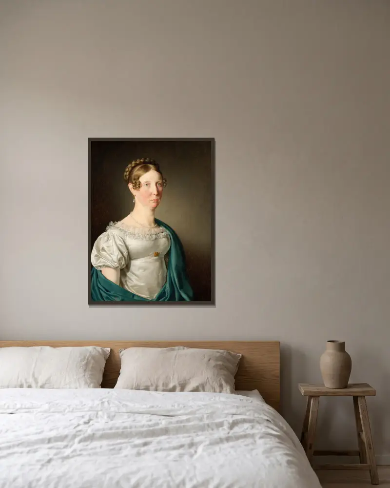 Portrait of a Lady av Christoffer Wilhelm Eckersberg inramad på en vägg