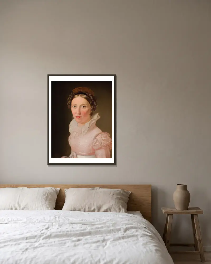 Suzanne Juel. The Artist’s Sister-in-Law and later to Become his Third Wife av Christoffer Wilhelm Eckersberg inramad på en vägg