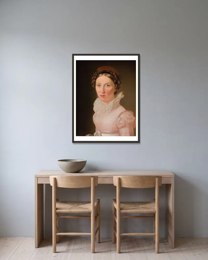 Suzanne Juel. The Artist’s Sister-in-Law and later to Become his Third Wife av Christoffer Wilhelm Eckersberg inramad på en vägg