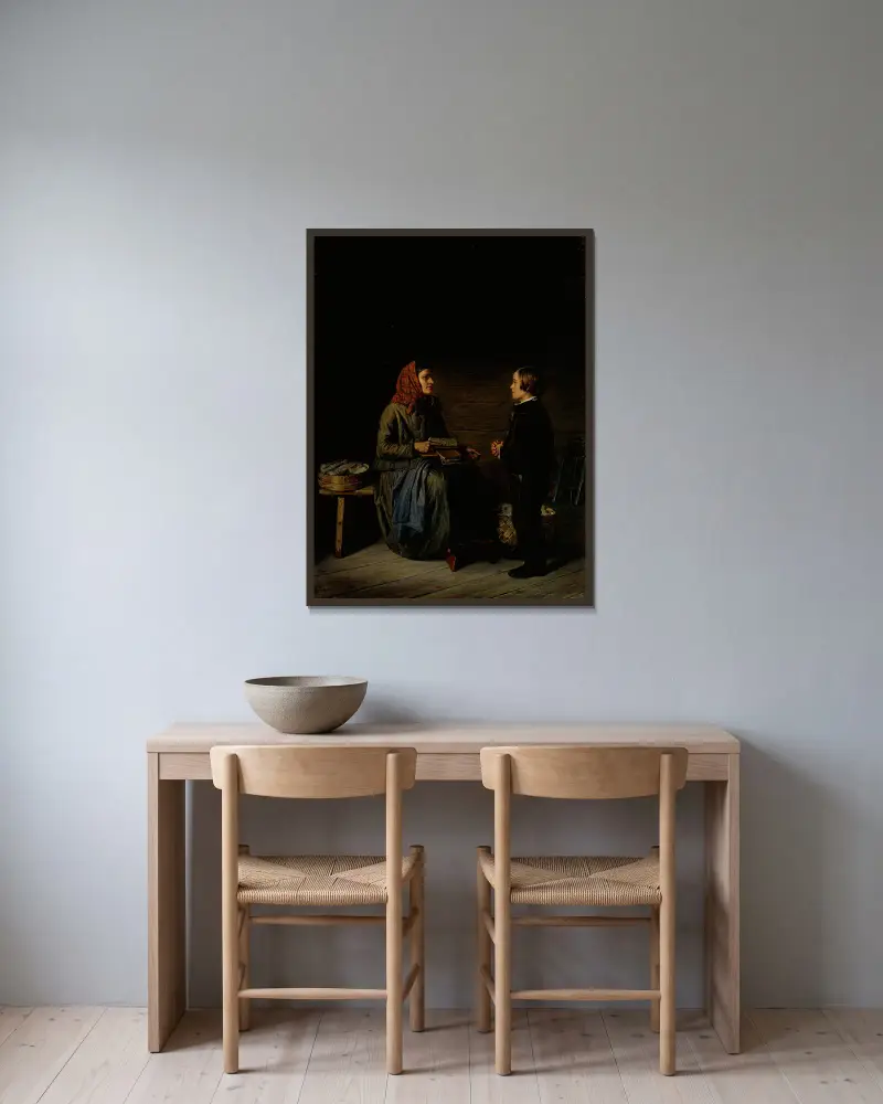The Morning Before An Examination av Robert Wilhelm Ekman inramad på en vägg