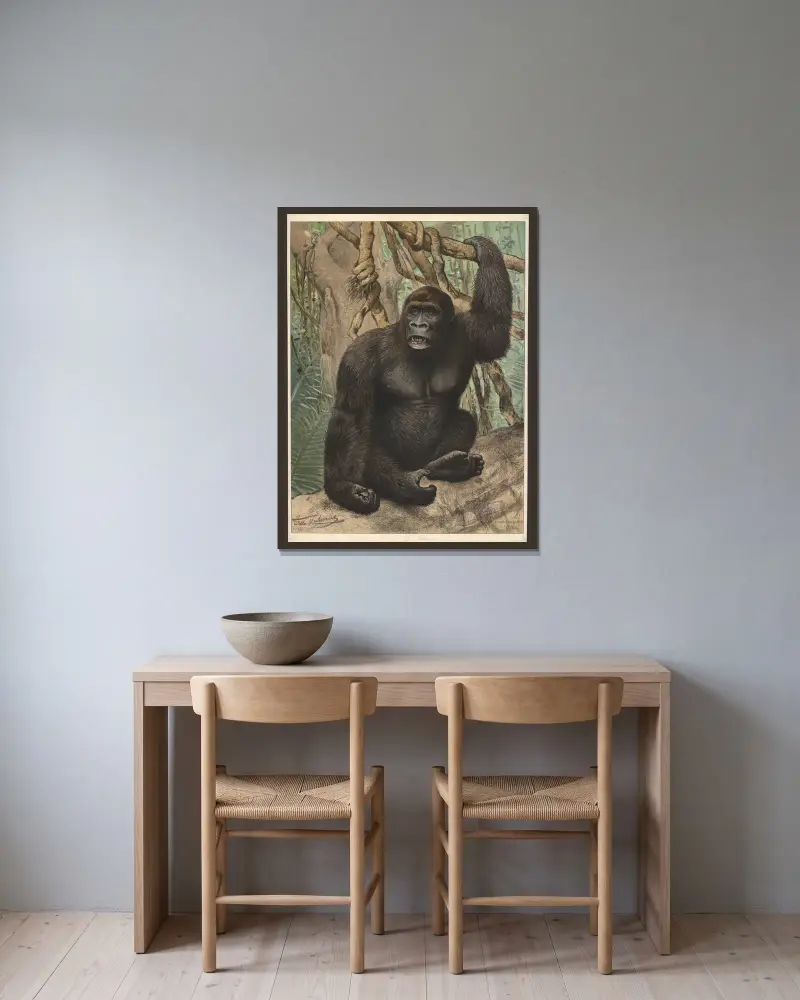 Goryl, Wilhelm Kuhnert w ramie na ścianie