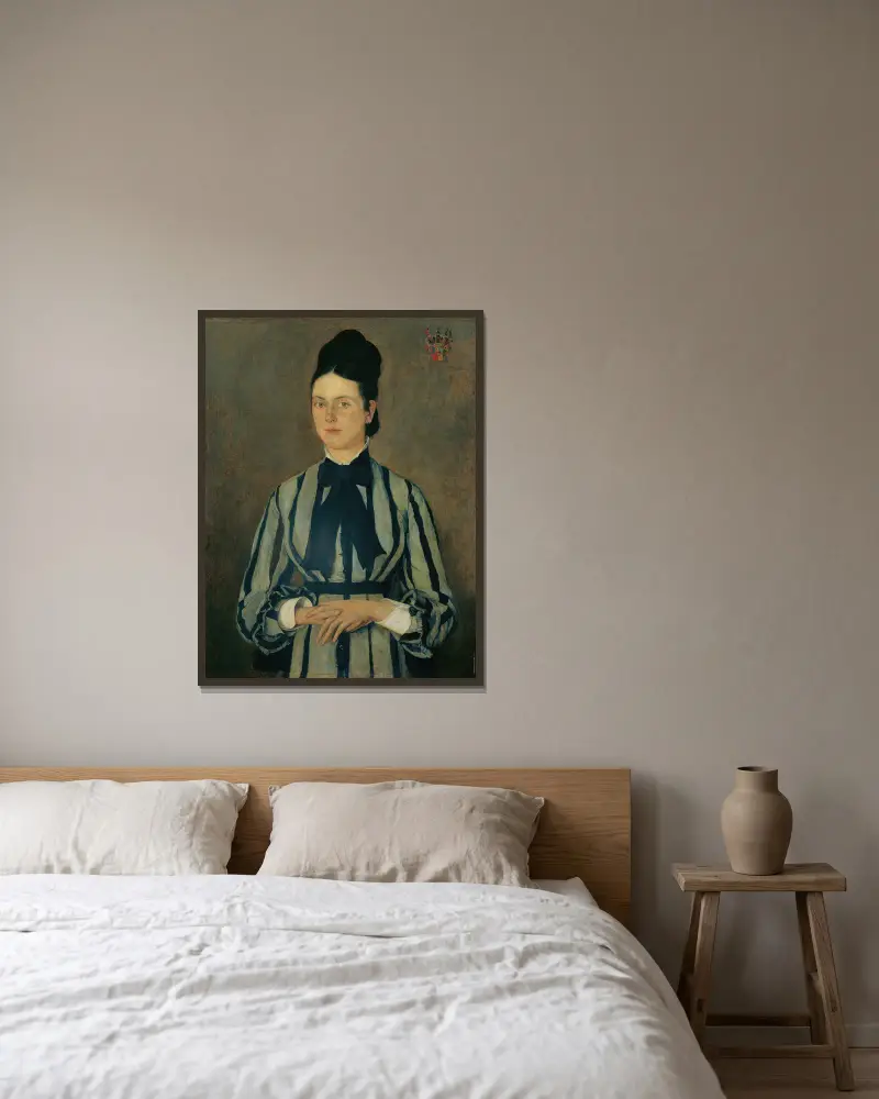 Rosine Fischler, Gräfin Treuberg av Wilhelm Leibl inramad på en vägg