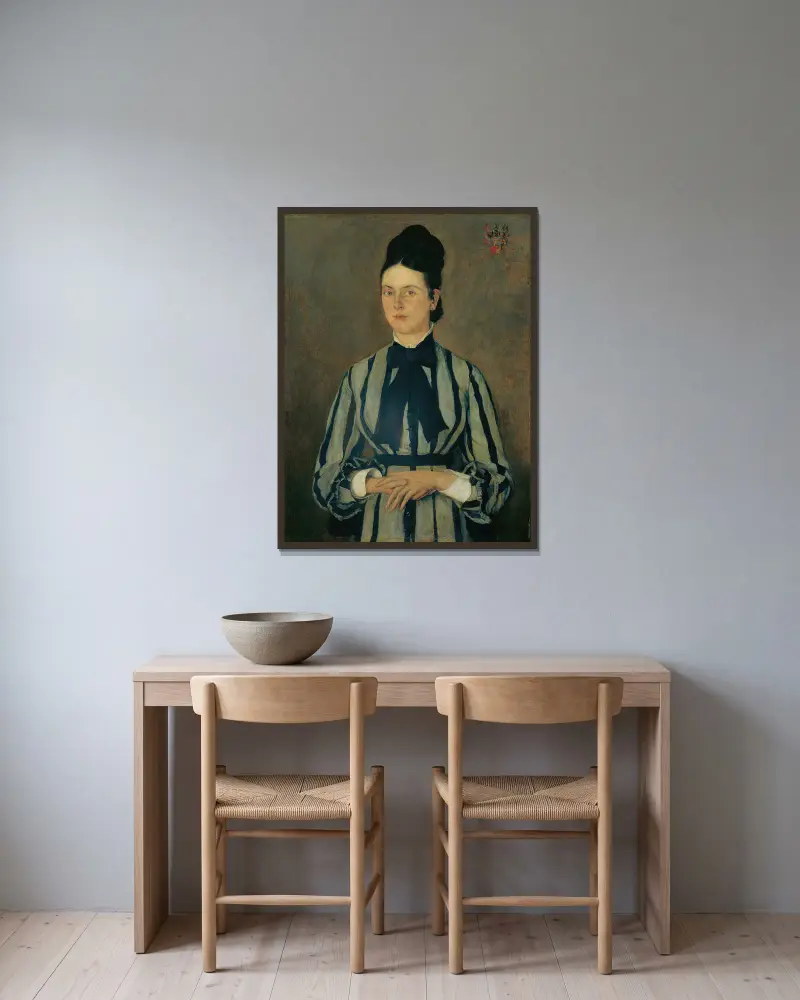Rosine Fischler, Gräfin Treuberg av Wilhelm Leibl inramad på en vägg
