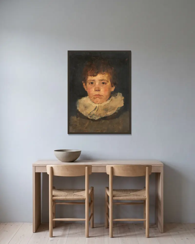 Zrzavý chlapec, Wilhelm Leibl v rámu na stěně