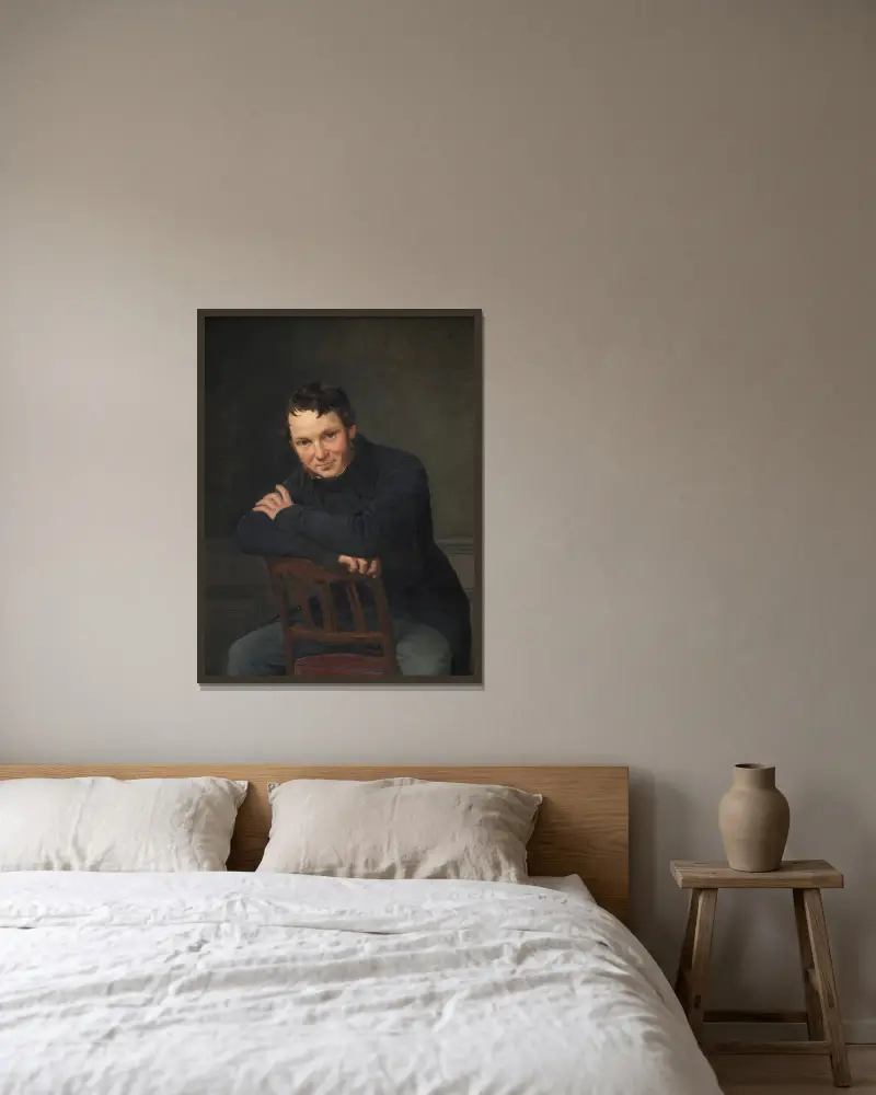Gottlieb Bindesbøll, Danish Architect av Wilhelm Marstrand inramad på en vägg