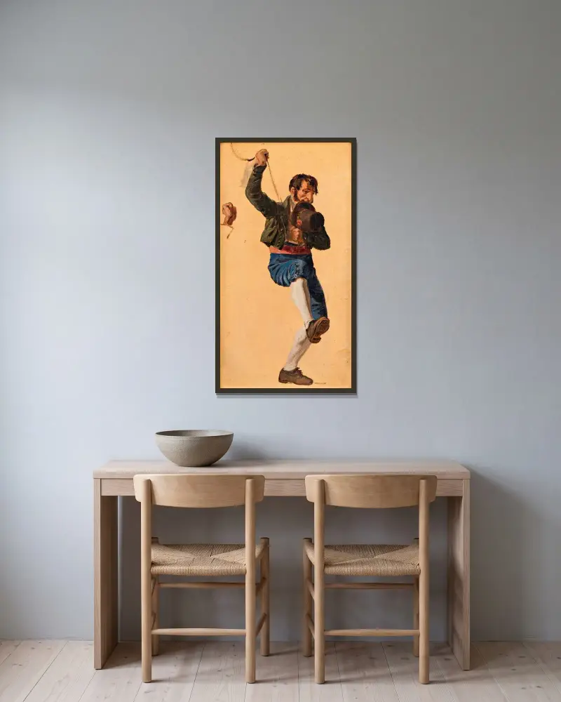 Italienische Studie zum Fest des heiligen Antonius in Rom von Wilhelm Marstrand gerahmt an einer Wand