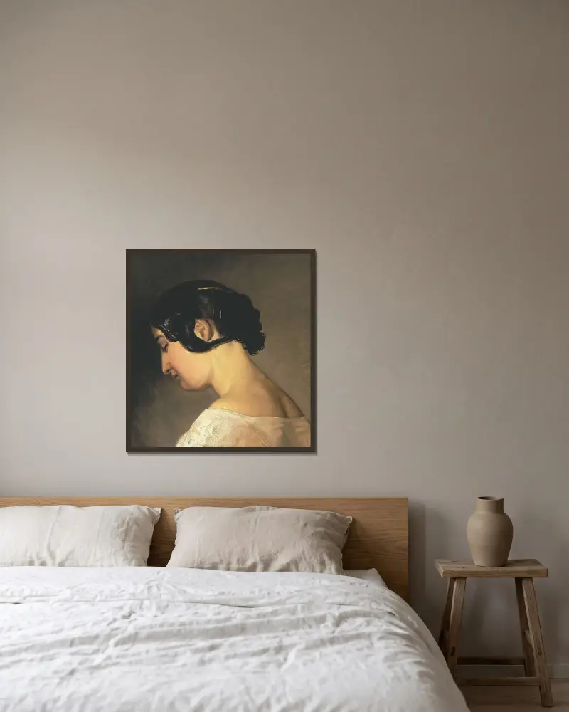 Italienerin von Wilhelm Marstrand gerahmt an einer Wand