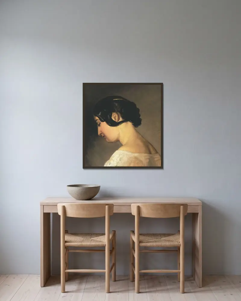 Italienerin von Wilhelm Marstrand gerahmt an einer Wand