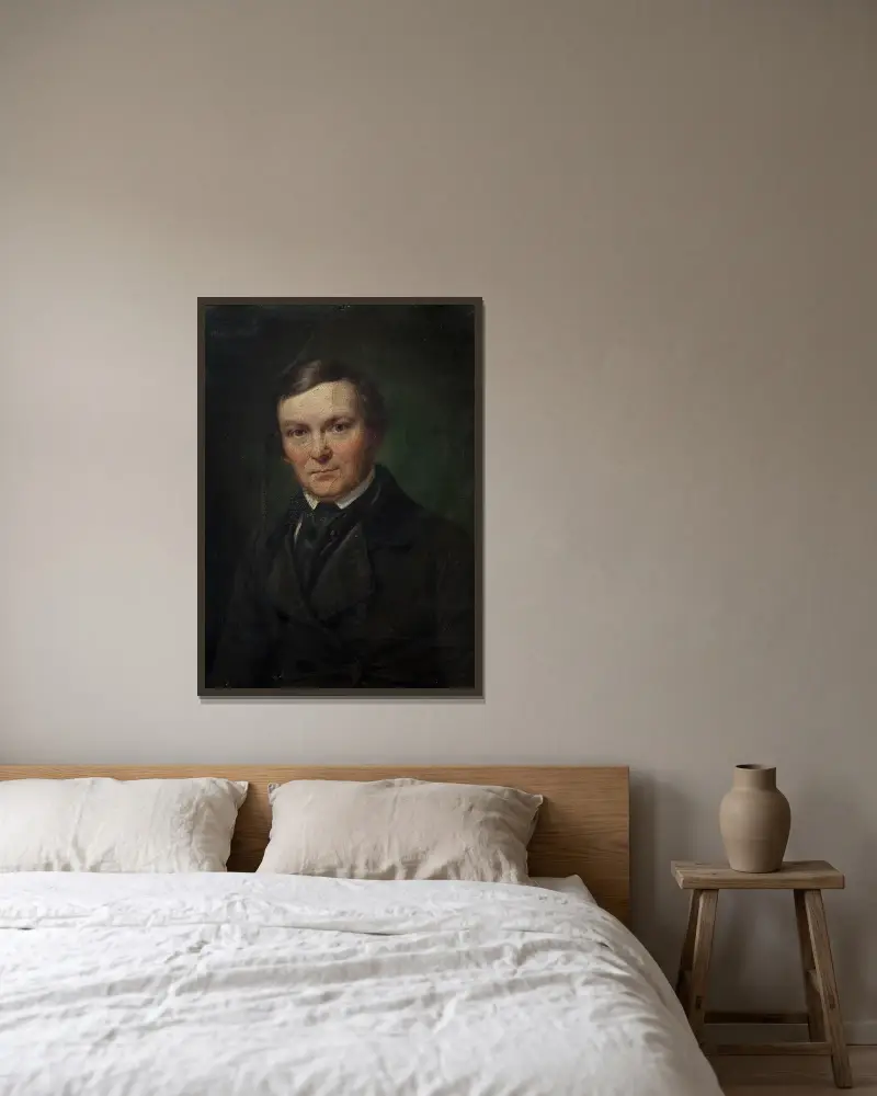Architekt Gottlieb Bindesbøll, Wilhelm Marstrand w ramie na ścianie