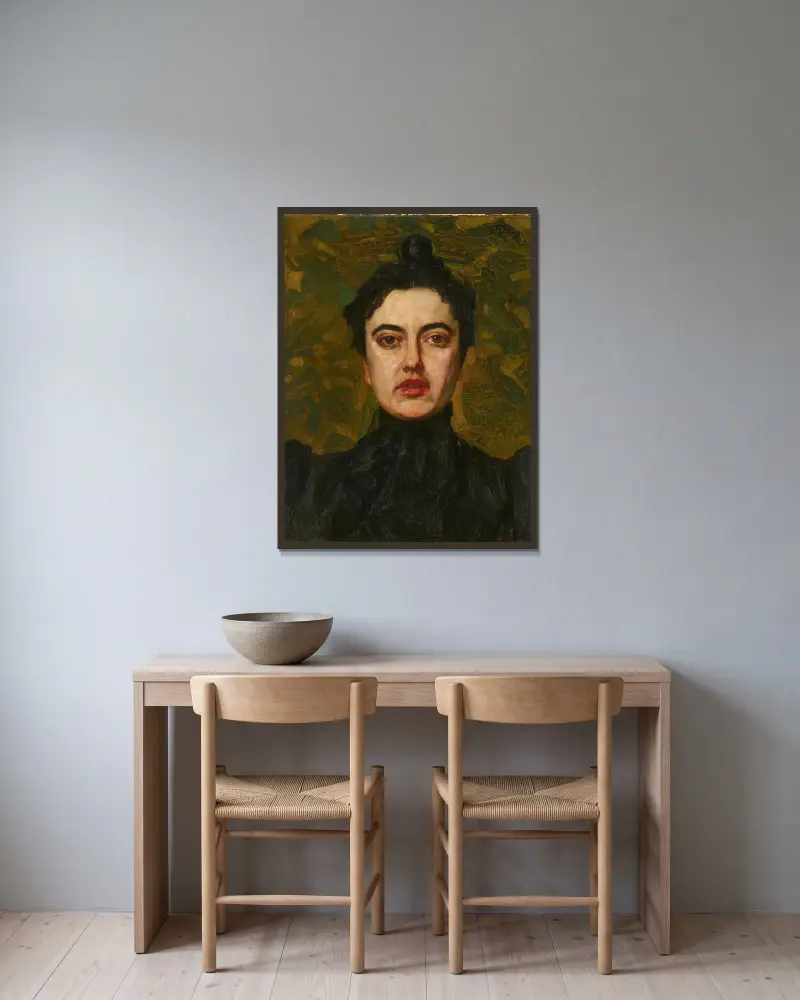 Alice Trübner von Wilhelm Trübner gerahmt an einer Wand