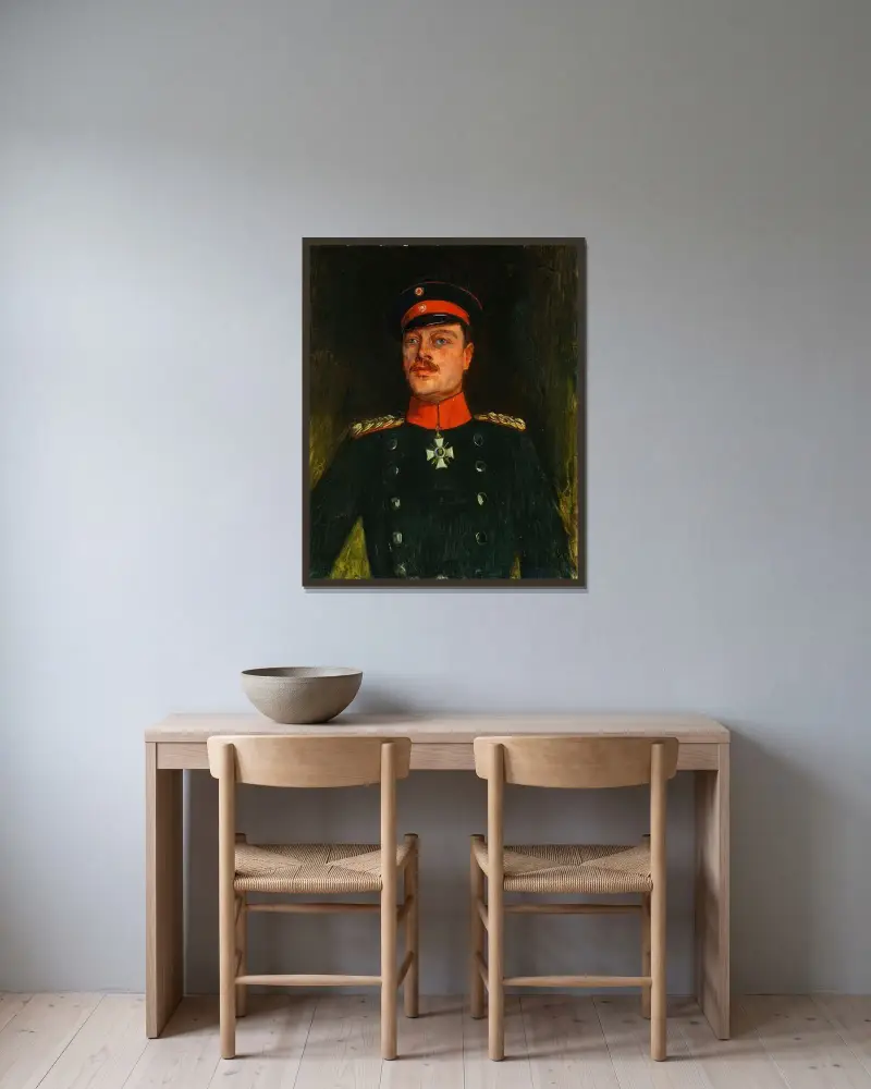 Großherzog Ernst Ludwig von Hessen und bei Rhein av Wilhelm Trübner inramad på en vägg