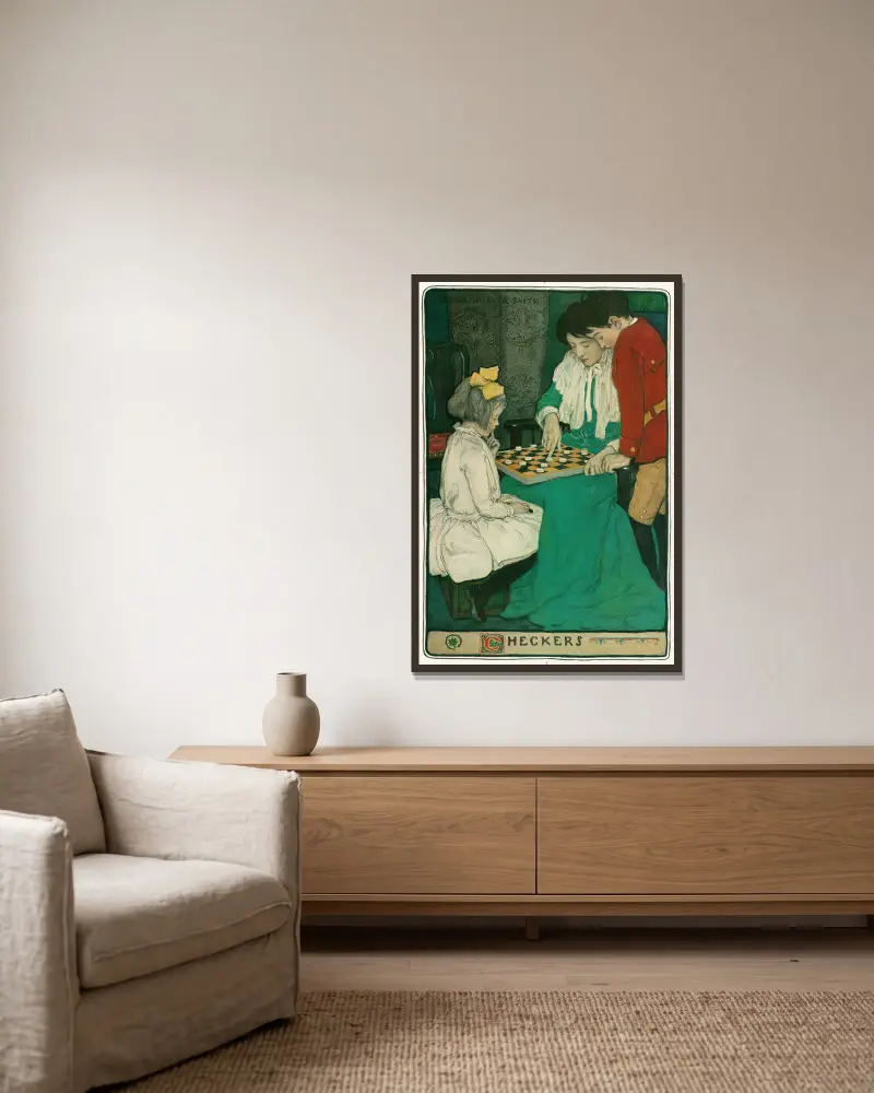 Dáma, Jessie Willcox Smith v rámu na stěně