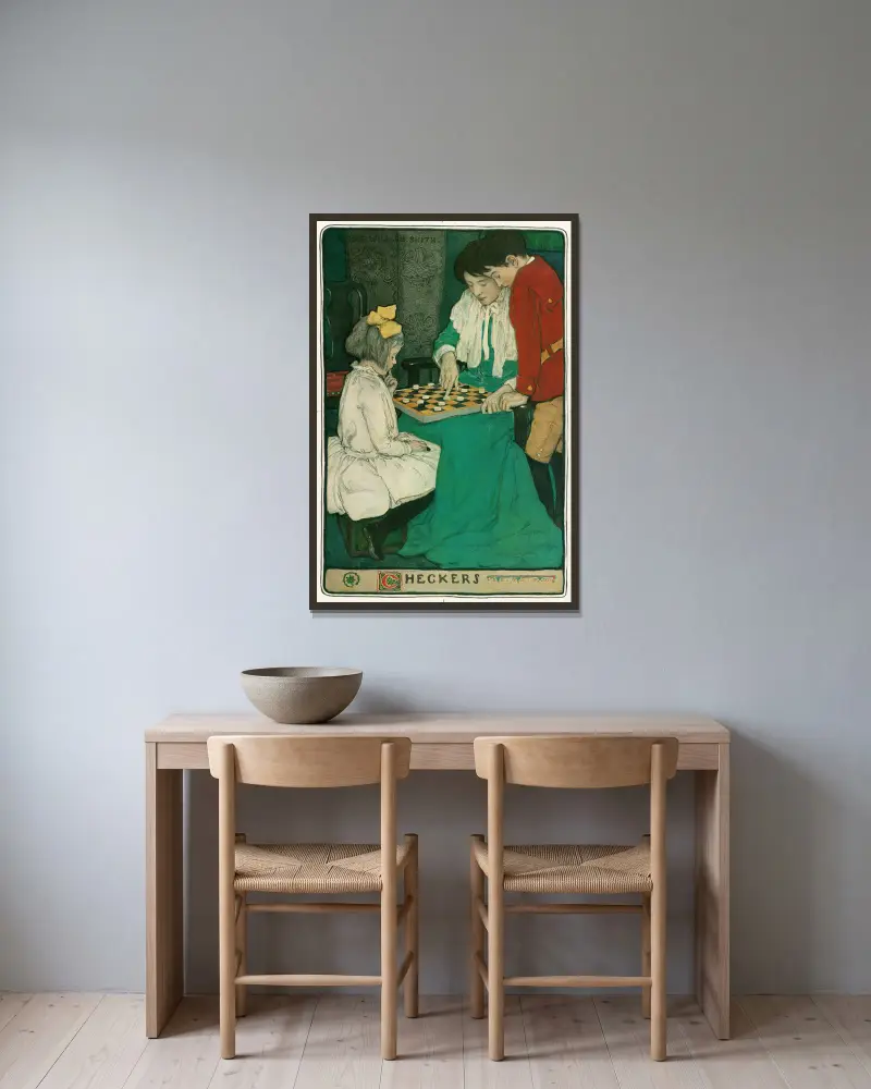 Dáma, Jessie Willcox Smith v rámu na stěně
