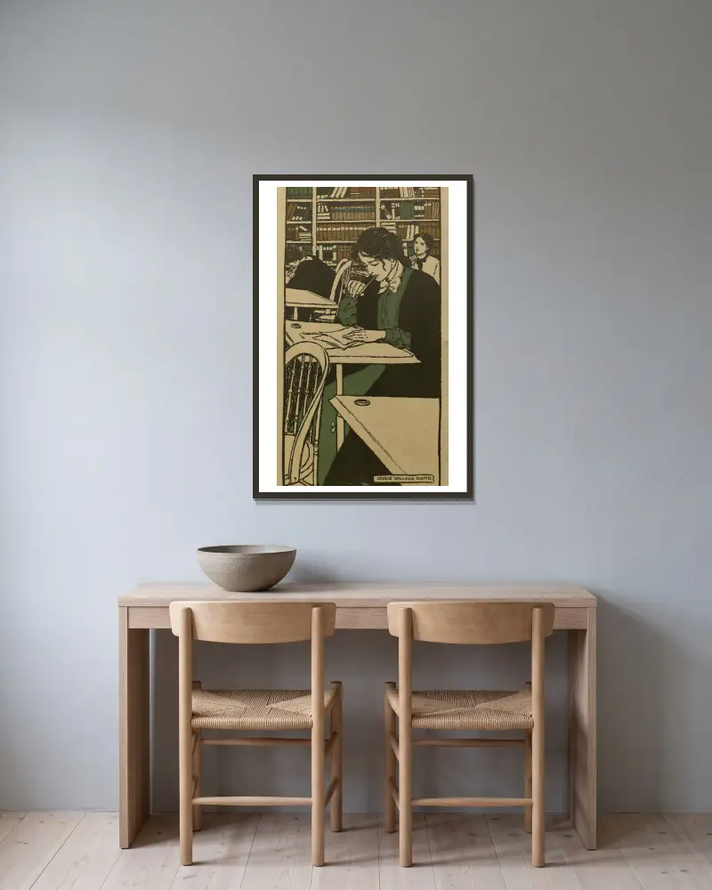 Leden, Jessie Willcox Smith v rámu na stěně