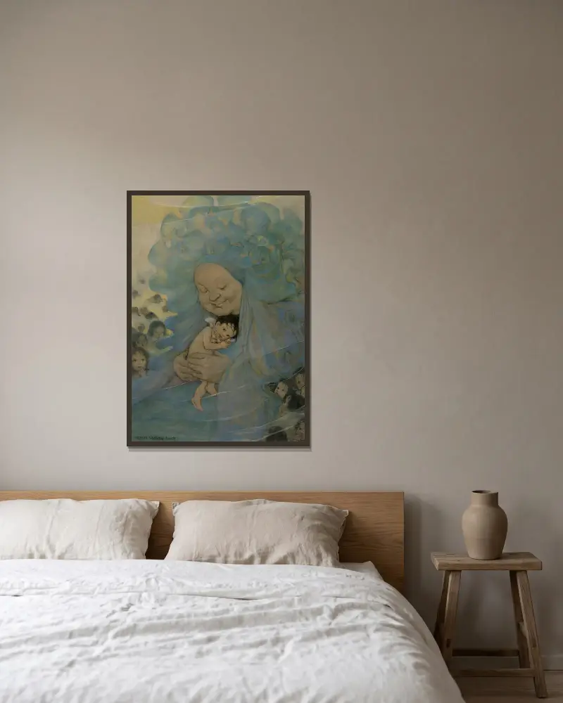 Mrs. Doasyouwouldbedoneby von Jessie Willcox Smith gerahmt an einer Wand