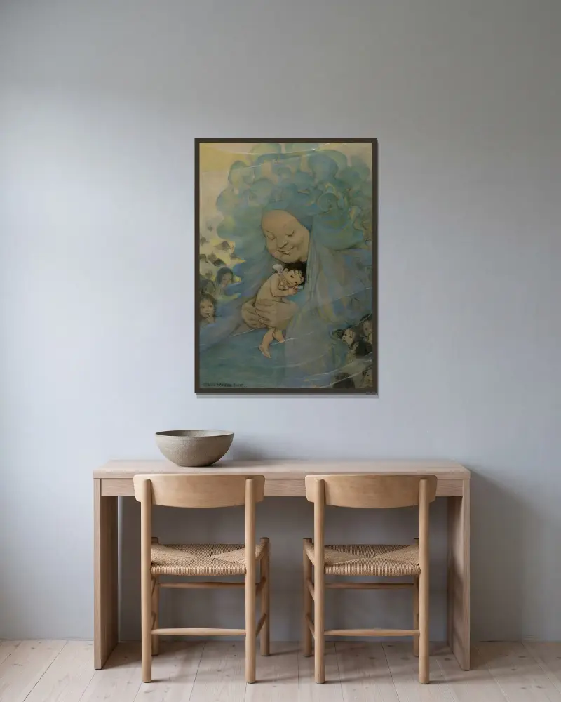 Mrs. Doasyouwouldbedoneby von Jessie Willcox Smith gerahmt an einer Wand