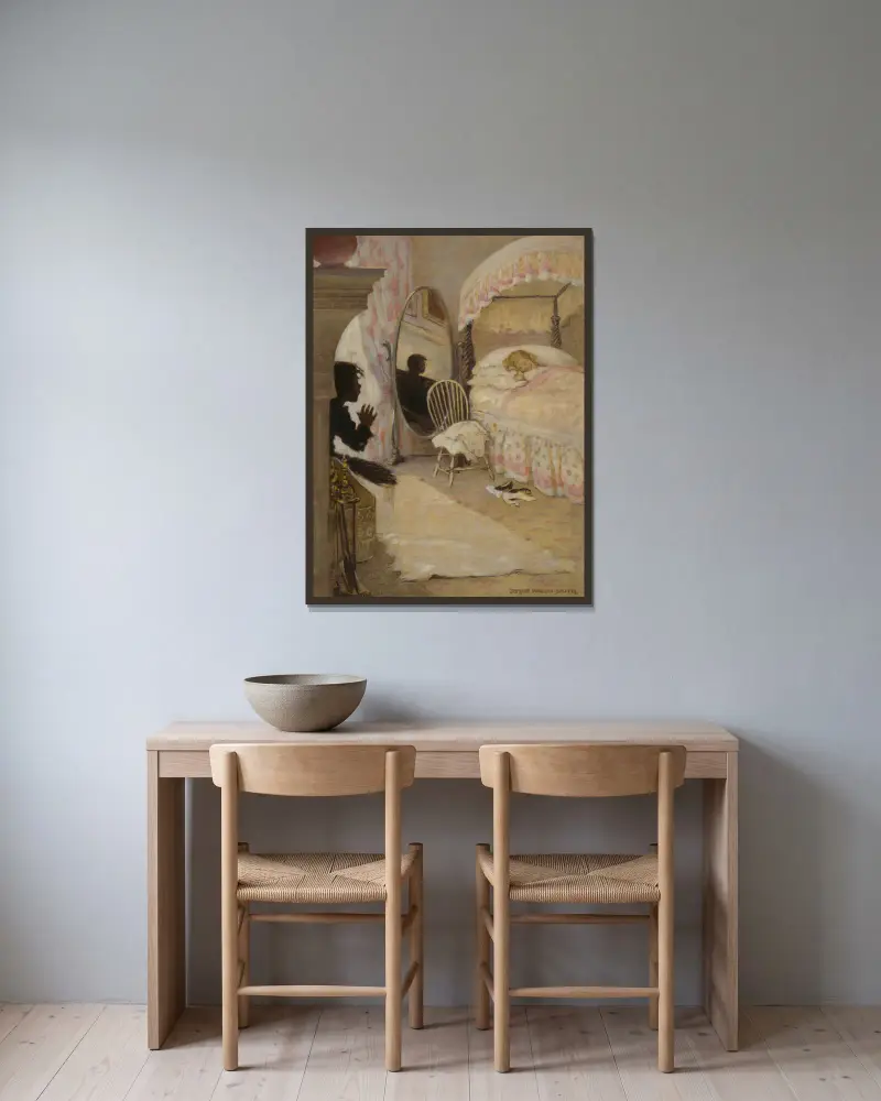 Ne, nemůže být špinavá, Jessie Willcox Smith v rámu na stěně